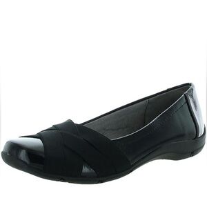 LifeStride Daisie Black Patent Slip On Dressy Loafer Shoes Women’s 6.5 Vegan